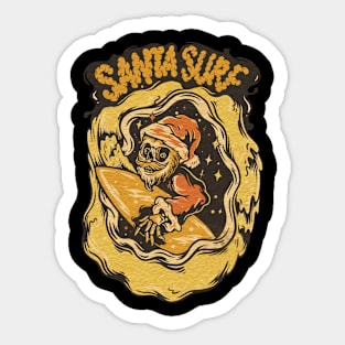 Santa Surf Sticker